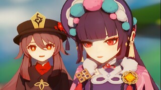 原神mmd胡桃云堇😎😋