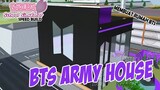 membuat rumah BTS ARMY di Sakura school simulator | army bts house speed build