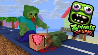 Monster School_ ZOMBIE TSUNAMI CHALLENGE - Minecraft Animation