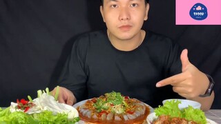 Mukbang tôm sốt thái siêu cay phần 4 #anngon