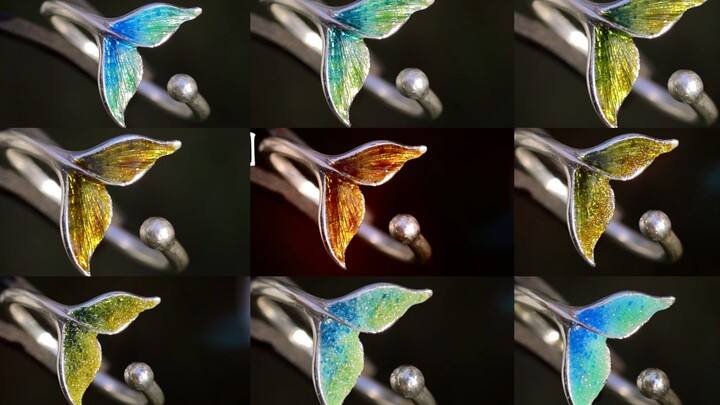 I made an escapee mermaid princess ring! The color-changing process is so magical!