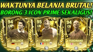 WAKTUNYA BELANJA BRUTAL! BORONG 3 ICON PRIME SUPER GG HENRY BALLACK FERDINAND FC MOBILE YUAHPLAY!