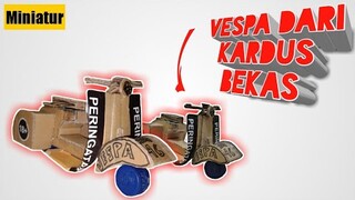 Cara Membuat Motor Vespa Dari Kardus Bekas (mainan/miniatur)