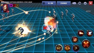 MARVEL FUTURE FIGHT - IRON MAN CIVIL WAR SUIT COMPLETE MOVESET