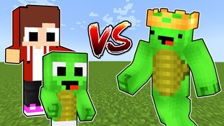 Baby JJ and Mikey VS King Mikey (Minecraft Battle)