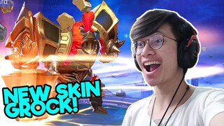 NEW SKIN GROCK KILL 14 INI LAWAN BOT LAGI KAH !? - MOBILE LEGENDS INDONESIA