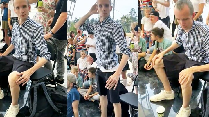 面对融入人群的舞蹈机器人，俄罗斯群众持冷静态度