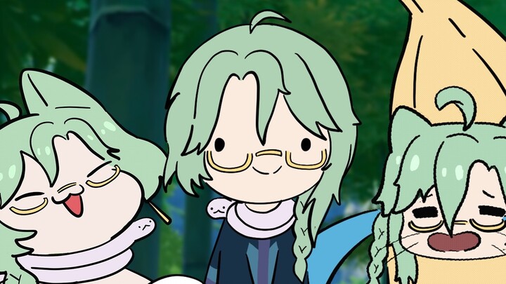 [Genshin Impact Handwritten] 100 million times a day! Baishu happy cat calls you to come in and have