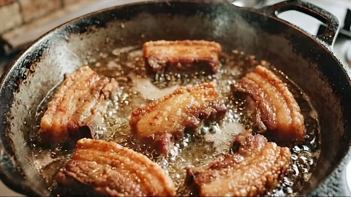 Hot fried pork