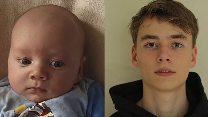A Dutch father records his son's changes from 0 to 18 years old, with a video every week