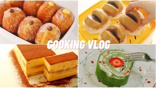 [KO CẦN LÒ] Cách làm BÁNH BAO ĐƯỜNG ĐEN, TIRAMISU KO WHIPPING, DONUT nhân custard, CREPE DÂU TÂY