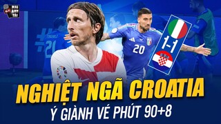 ITALIA 1-1 CROATIA: BÀN THẮNG KHÔNG TƯỞNG PHÚT 90+8’, ITALIA CÓ MẶT Ở VÒNG 1/8 MỘT CÁCH NGHẸT THỞ