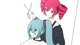 【Hoạt hình tự làm】Teto cắt tóc cho Miku