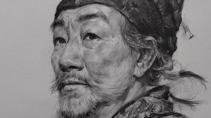 Sketch Portrait of a Historical Figure — Du Fu