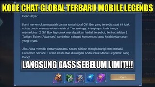 KODE CHAT GLOBAL TERBARU MOBILE LEGENDS!!! KLAIM 2 TICKET ANNIVERSARY BOX GRATIS
