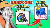 (Hardcore) Rainbow Coins To Dark Matter Doodle Legendary Axolotl In Pet Simulator X Doodle Update