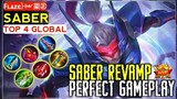 Saber Revamp Full Gameplay by [ Fʟѧzє﴿༻鿄㊣ ] Top4 Global - Mobile Legends Bang Bang