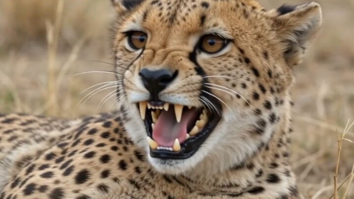 Cheetah Roars Like a King 🐆🔥