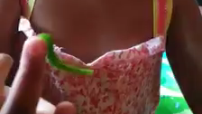 Little girl's pet (caterpillar)