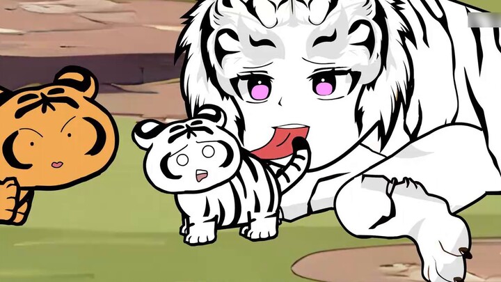 Harimau kecil itu lahir dengan miopia, sangat menyedihkan