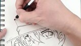 [Chia Sẻ Tranh Lông Vũ Tím] Vẽ tay Thám Tử Lừng Danh Conan Kaitou Kidd