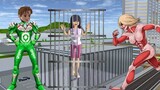 Yuta Ultraman Gojek Selamatkan Mio Dari Titan Female | Sakura School Simulator @Gulali GaminG