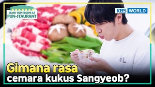 [IND/ENG] Sangyeob dapat ide masak dari kakak Jin BTS?! | Fun-Staurant | KBS WORLD TV 240325