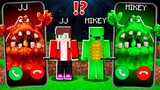 JJ Creepy Great Mighty Poo vs Mikey Mighty Poo CALLING to MIKEY and JJ ! - in Minecraft Maizen