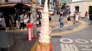 ไอศกรีม 32 ซม. อาหารข้างทางเกาหลี