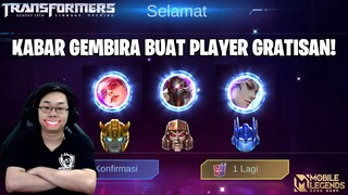 KABAR GEMBIRA! PLAYER GRATISAN WAJIB NONTON - EVENT TRANSFORMERS x MLBB AUTO PANEN BANYAK SKIN!