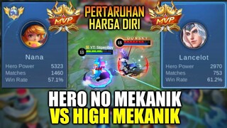 Nana Gajah Vs Pro Lancelot!! Pertarungan Hero No Mekanik & High Mekanik!! Mobile Legends