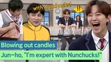 How many candles can Junho blow at once?!🕯️