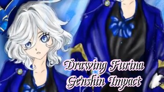 Drawing Furina Genshin Impact