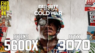 Call of Duty Black Ops Cold War on Ryzen 5 5600x + RTX 3070 1080p, 1440p, 2160p benchmarks!