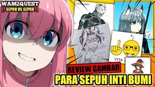 REVIEW KARYA PARA SEPUH INTI BUMI ‼️ LOMBA GAMBAR ANIME SPRING 2024 ‼️ #wibuasalmain2