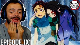 Let's Begin! | Demon Slayer 1x1 REACTION! | "Cruelty"