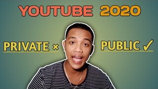 HOW TO MAKE YOUTUBE CHANNEL PUCBLIC OR PRIVATE ON YOUR PHONE (2020)