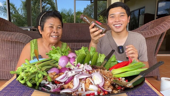 ลาบเล็บมือนาง ปรุงง่ายๆ แซ่บแบบบ้านๆ กินกับแม่ | อร่อยนัวร์