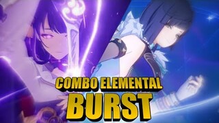 Yelan elemental burst combo with Raiden shogun gameplay in Genshin Impact