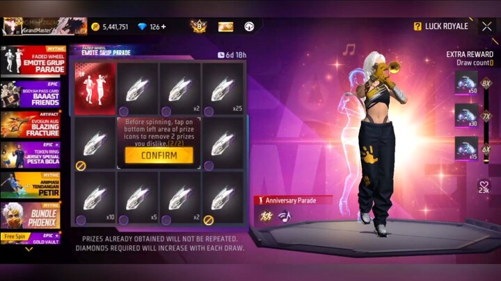 Spin Emote Anniversary Parade FF