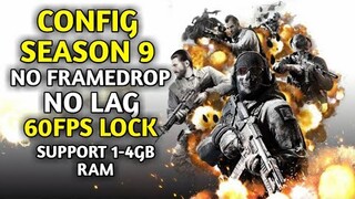 SEASON 9 CONFIG COD MOBILE FIX LAG SMOOTH EXTREME 60 FPS | COD MOBILE FIX LAG SEASON 9