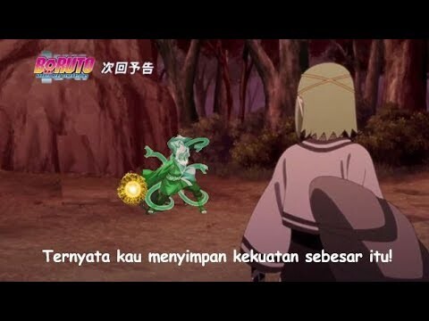 Mitsuki kembali menggunakan mode saninnya untuk melawan musuh dengan segel kutukan