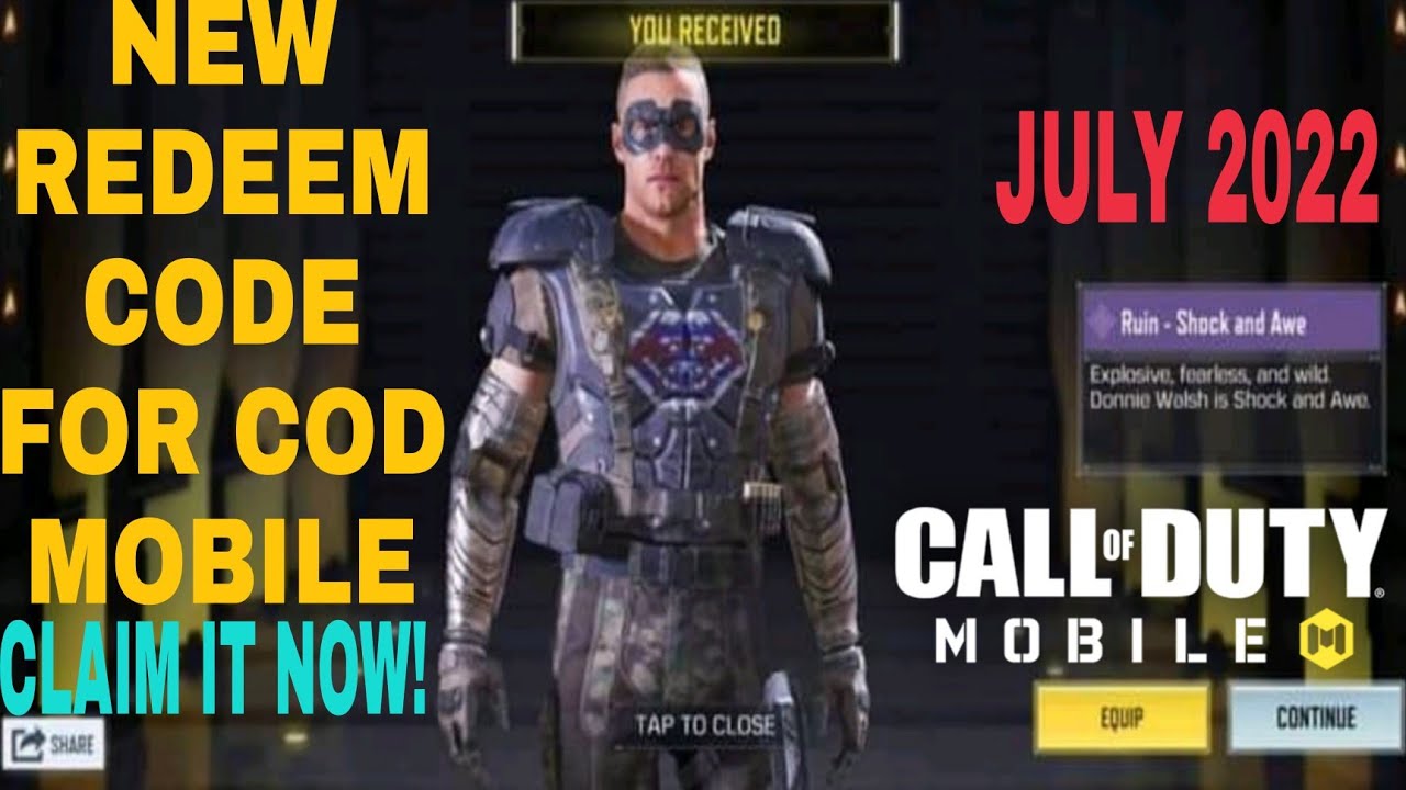 COD Mobile Redeem Codes For July 2021