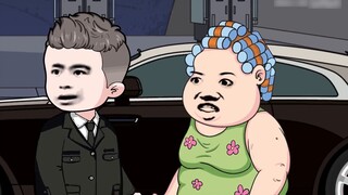 The aunt and her son secretly drove Rolls out to install the fork, but were brutally slapped in the 