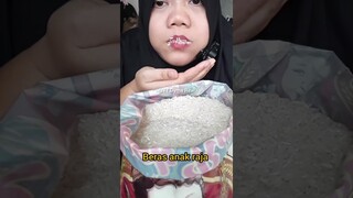 DYMA |ASMR RAW RICE EATING |Makan Beras | asmrrawriceeating| #asmrsounds  #asmr #shorts #mukbang