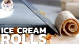 Ice Cream Rolls Making Process