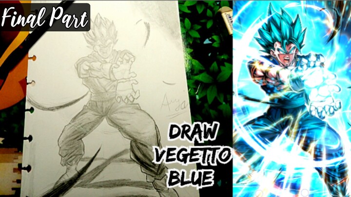 Menolak Tunduk Pada Dewa 🔥🔵| How To Draw Vegetto Blue (BnW) (Detailing + Finishing Touch)