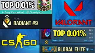 Top 0.01% CS:GO VS Top 0.01% Valorant Players!