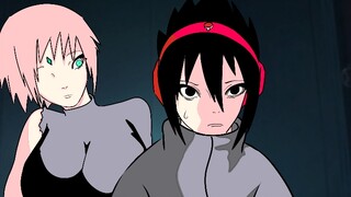 Sasuke was scared into a coke while playing a horror game