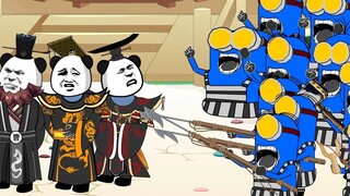 The barbaric little blue man is chasing Cao Cao and Wang Mang?
